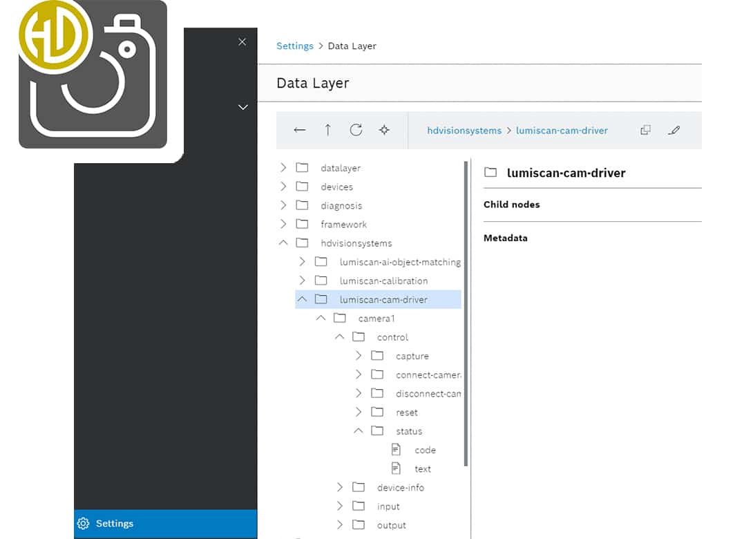 Screenshot der Vision Suite für ctrlX AUTOMATION zeigt den QR-Code-Scanner